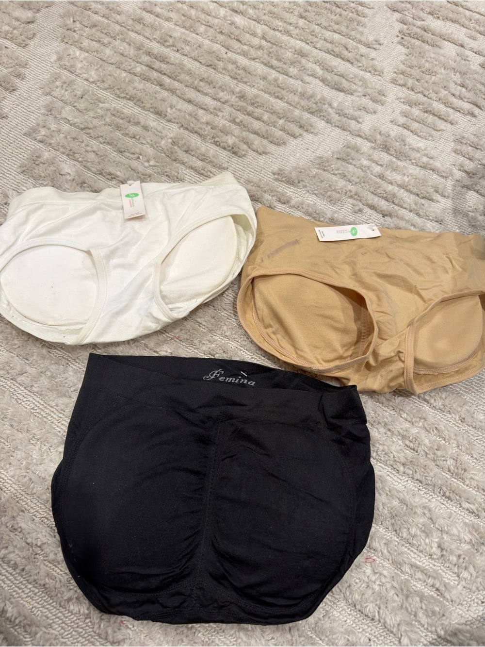 High-Waist Shaping Panties - Black, White & Nude